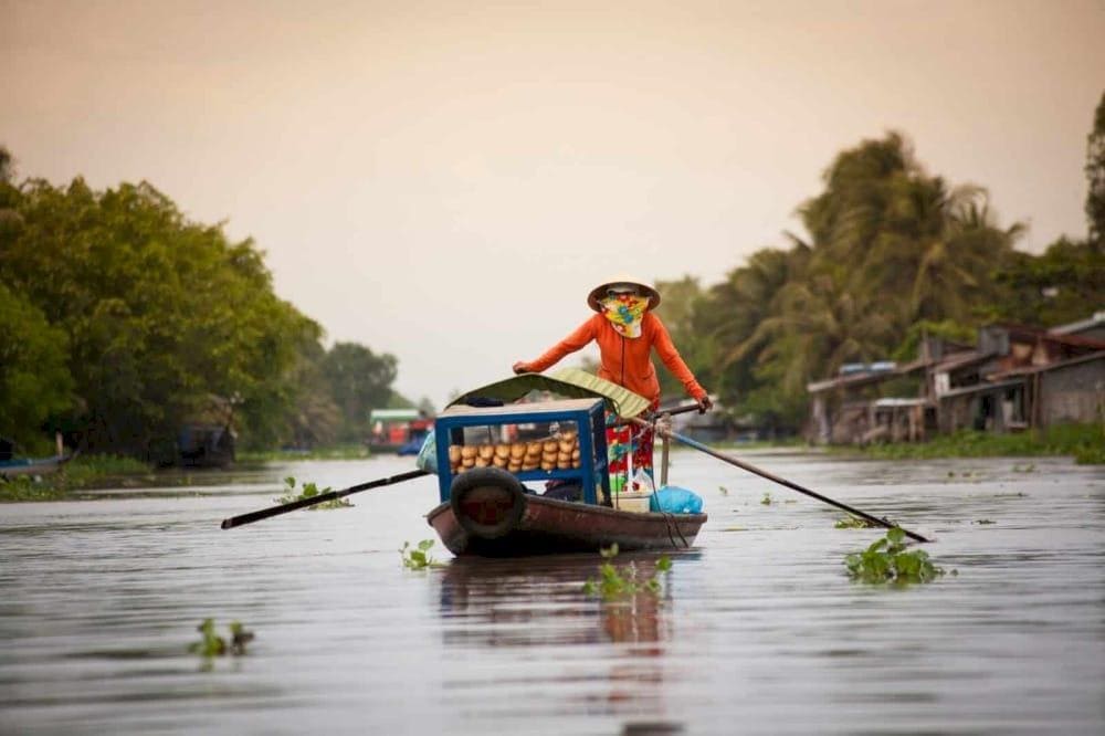 The weather in the Mekong Delta region is generally very mild